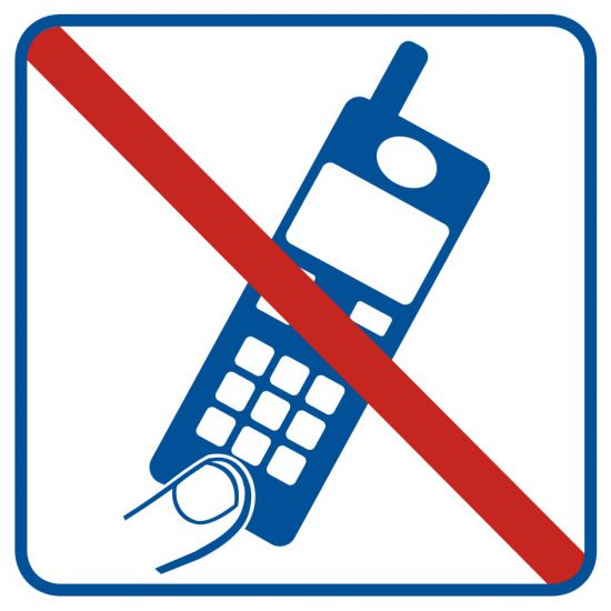 Piktogram - zakaz używania telefonów komórkowych 4