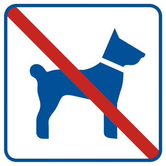 Piktogram - zakaz wprowadzania psów 3