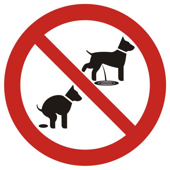 Znak - zakaz wyprowadzania psów 2
