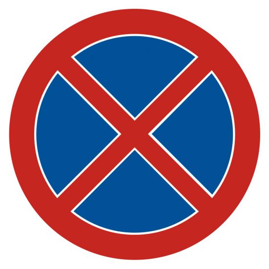 Znak - zakaz zatrzymywania się