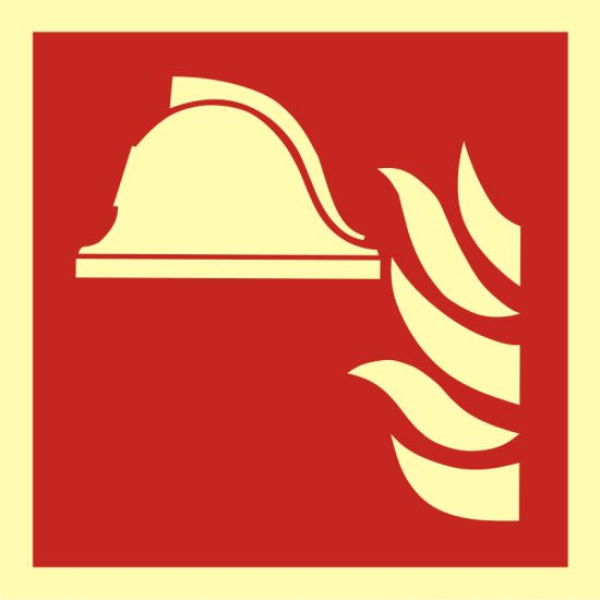 Znak przeciwpożarowy - zestaw sprzętu ochrony przeciwpożarowej
