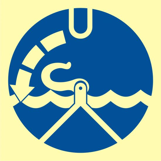 Znak morski - zwolnić haki