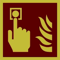 Znak przeciwpożarowy - alarm pożarowy