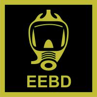 Znak morski - aparat oddechowy na wypadek sytuacji awaryjnych (EEBD)