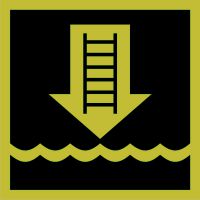 Znak morski - drabinka okrętowa lub inne zatwierdzone urządzenie 2