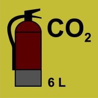 Znak morski - gaśnica (CO2 - dwutlenek węgla) 6L
