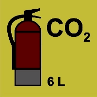 Znak morski - gaśnica (CO2 - dwutlenek węgla) 6L