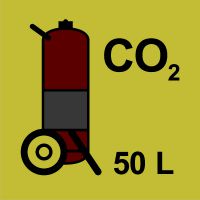 Znak morski - gaśnica kołowa (CO2 - dwutlenek węgla) 50L