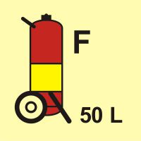 Znak morski - gaśnica kołowa (F - piana) 50L