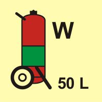 Znak morski - gaśnica kołowa (W - woda) 50L