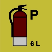 Znak morski - gaśnica (P - proszek) 6L