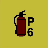 Znak morski - gaśnica proszkowa P6