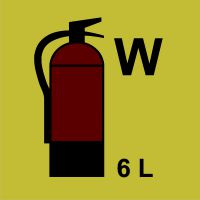 Znak morski - gaśnica (W - woda) 6L