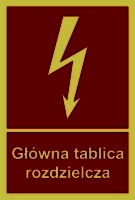 Znak przeciwpożarowy - główna tablica rozdzielcza