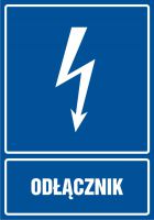 Znak elektryczny - odłącznik - pionowy