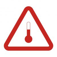Znak BHP - oznakowanie dla materiałów o podwyższonej temperaturze