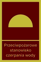 Znak przeciwpożarowy - przeciwpożarowe stanowisko czerpania wody