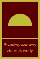 Znak przeciwpożarowy - przeciwpożarowy zbiornik wody