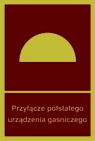 Znak przeciwpożarowy - przyłącze półstałego urządzenia gaśniczego