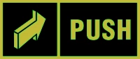 Znak ewakuacyjny - push