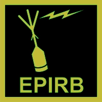 Znak morski - radiolatarnia wskazująca pozycję awaryjną