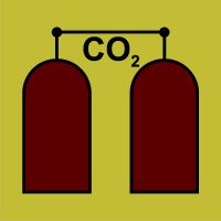 Znak morski - stanowisko uruchamiania gaśniczej instalacji CO2
