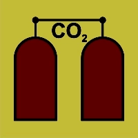 Znak morski - stanowisko uruchamiania gaśniczej instalacji CO2