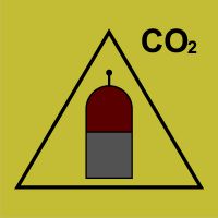 Znak morski - stanowisko zdalnego uwalniania (CO2 - dwutlenek węgla)