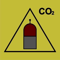 Znak morski - stanowisko zdalnego uwalniania (CO2 - dwutlenek węgla)