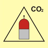 Znak morski - stanowisko zdalnego uwalniania (CO2 - dwutlenek węgla)