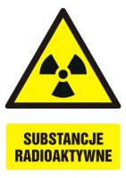 Znak BHP - substancje radioaktywne z opisem