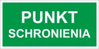 Tablica wojskowa - punkt schronienia - znak obrony cywilnej