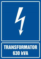 Znak elektryczny - transformator 630 kVA - pionowy