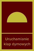 Znak przeciwpożarowy - uruchamianie klap dymowych