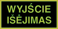 Znak ewakuacyjny - wyjście - Isejimas