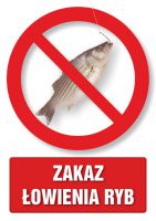 Znak - zakaz łowienia ryb