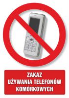 Znak - zakaz używania telefonów komórkowych 2