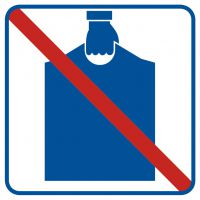 Piktogram - zakaz wnoszenia podręcznego bagażu