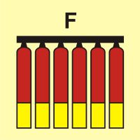 Znak morski - zamocowana bateria gaśnicza (F - piana)