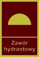 Znak przeciwpożarowy - zawór hydrantowy
