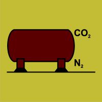 Znak morski - zbiornik instalacji CO2 / N2