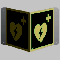 Znak przestrzenny 3D defibrylator (AED)