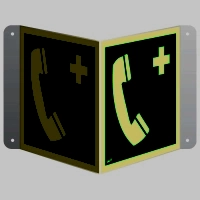 Znak przestrzenny 3D telefon alarmowy