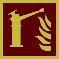Znak przeciwpożarowy - monitor
