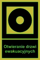 Znak ewakuacyjny - otwieranie drzwi ewakuacyjnych 2