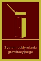 Znak przeciwpożarowy - System oddymiania grawitacyjnego